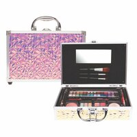 Casuelle Make-Up Koffer 3D Triangel Holografisch Roze