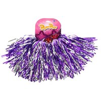 Pom Poms 2 Stuks Paars/Zilver