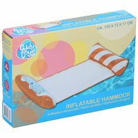 Hammock Opblaasbaar 120x72 cm Oranje/Wit