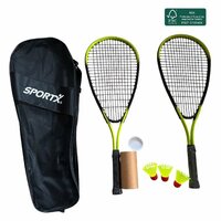 SportX Speed Badminton Set Limoengroen/Zwart