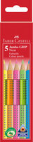 Faber Castell FC-110994 Kleurpotlood Jumbo GRIP Etui 5 Kleuren