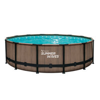 Summer Waves Zwembad Elite Frame 427 X 107 Cm Light Oak