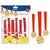 Stylex Metalen Medailles Winner 6 Stuks Goud/Rood Stylex Metalen Medailles Winner 6 Stuks Goud/Rood