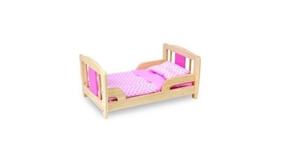 Pintoy P07541 Groot Houten Poppenbed 53cm