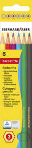 Eberhard Faber EF-514806 Kleurpotlood 17,5cm Kartonnen Etui à 6 Stuks Assorti Kleuren