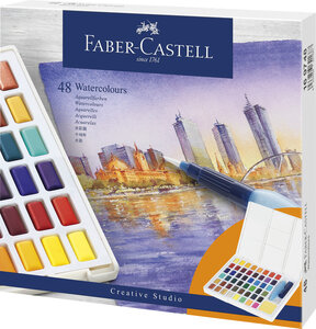 Faber Castell FC-169748 Waterverf Faber-Castell In Box Met 48 Kleuren