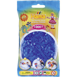 Hama Strijkkralen 1000 Stuks Blauw Doorzichtig
