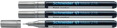 Schneider S-127854-3 Lakmarker Maxx 278 0,8 Mm Zilver Set Van 3