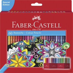 Faber Castell FC-111260 Kleurpotlood Faber-Castell Castle Zeskantig Karton Etui 60 Stuks