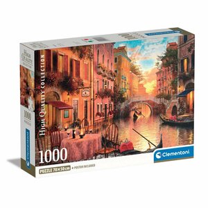 Clementoni High Quality Collection Puzzel + Poster Venetië 1000 Stukjes