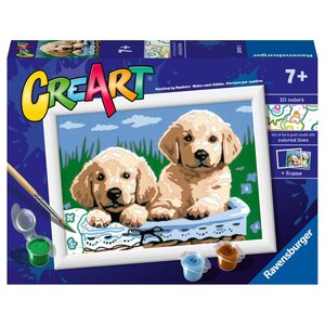 Ravensburger CreArt Schilderen op Nummer Schattige Puppy's