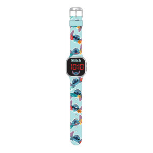 Disney Stitch LED Horloge Turquoise