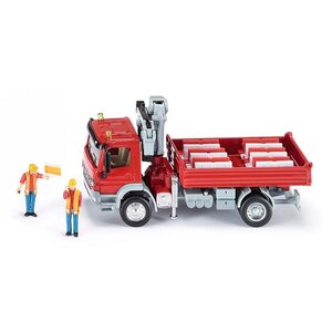 Siku 3534 Mercedes Altego met Kraan + 2 Figuren en 12 Blokken 1:50