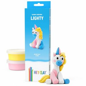 Hey Clay Klei Lighty Figuur 3 Potjes Klei