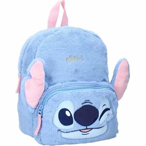Disney Pluche Rugzak Stitch 26x21x11 cm Lichtblauw/Lichtroze