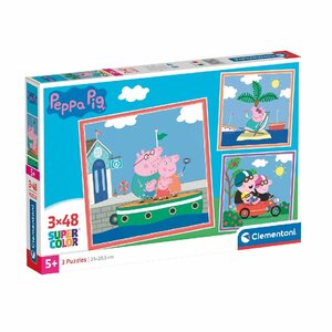 Clementoni 3in1 Puzzel Peppa Pig 3x48 Stukjes Clementoni 3in1 Puzzel Peppa Pig 3x48 Stukjes