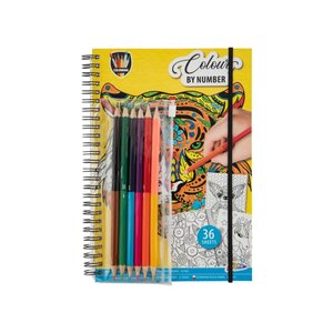 Grafix Kleurboek Kleuren op Nummer + 6 Potloden Grafix Kleurboek Kleuren op Nummer + 6 Potloden