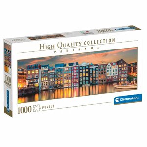 Clementoni High Quality Collection Panorama Puzzel Bright Amsterdam 1000 Stukjes Clementoni High Quality Collection Panorama Puzzel Bright Amsterdam 1000 Stukjes