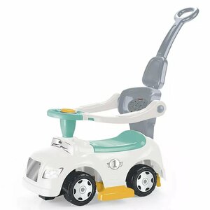 Dolu 3in1 Loopauto met Handgreep + Toeter Wit/Blauw/Grijs/Geel