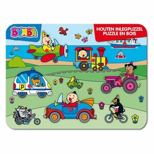 Bumba Houten Inlegpuzzel Voertuigen 7 Stukjes