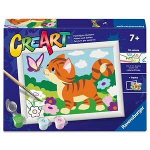 Ravensburger CreArt Schilderen op Nummer Kat met Vlinder