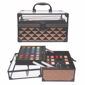 Casuelle Make-Up Koffer Zwart/Bruin/Transparant