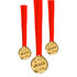 Stylex Metalen Medailles Winner 6 Stuks Goud/Rood_