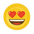 Opblaasbaar Figuur Emoji Face Hearts 140cm_