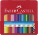 Faber Castell FC-112423 Kleurpotlood Faber-Castell GRIP Metalen Etui A 24 Stuks_