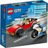 Lego City 60392 Achtervolging Auto op Politiemotor_