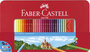 Faber Castell FC-115894 Kleurpotlood Faber-Castell Castle Zeskantig Metalen Etui 60 Stuks Met Accessoires_