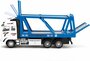 Metal Autotransport Vrachtwagen 1:38 Blauw 12cm_