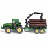 Siku 1954 John Deere 8430 Tractor met Boomstamaanhangwagen_