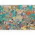 Jumbo Jan Van Haasteren Puzzel De Muziekwinkel & Vakantiekriebels 2x1000 Stukjes + Poster_