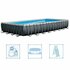 Intex 26374GN Ultra XTR Frame Zwembad 975x488x132 cm + Zandfilterpomp en Trap + Accessoires Grijs_