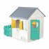 Dolu Speelhuis met Tuinhek & Deurbel Wit/Groen/Grijs/Geel 122.5x156x104cm_