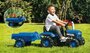 Dolu Traptractor met Aanghanger & Claxon Blauw/Zwart_